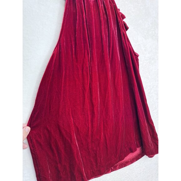 Sundance Women's Raspberry Velvet Ruffle Tank Top Size Large - Picture 11 of 11